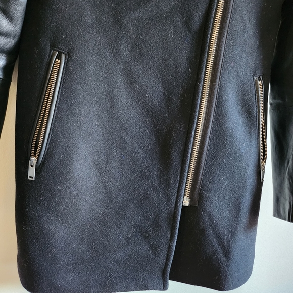 Aritzia Wilfred Free Fei XXS jacket, wool cashmere blend lamb leather - Picture 7 of 11